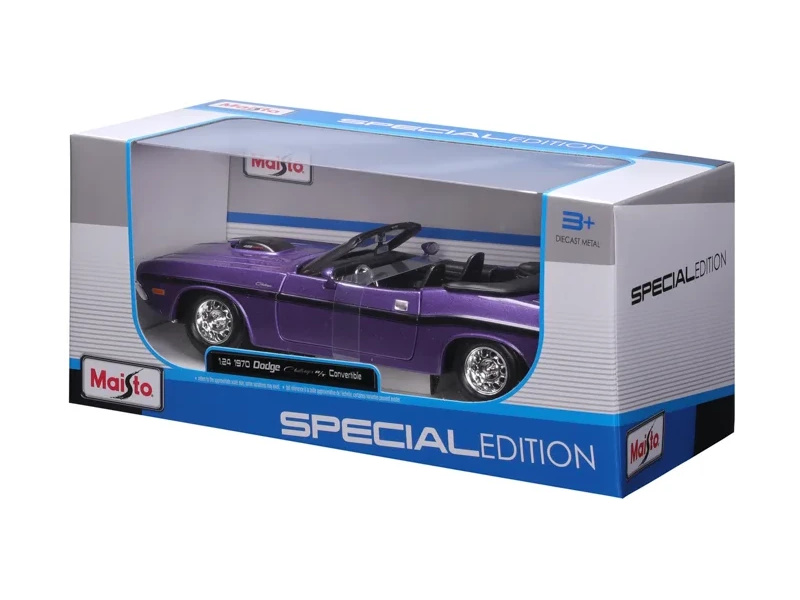 Maisto Dodge Challenger R/T Convertible 1970 1:24 fialová metalíza