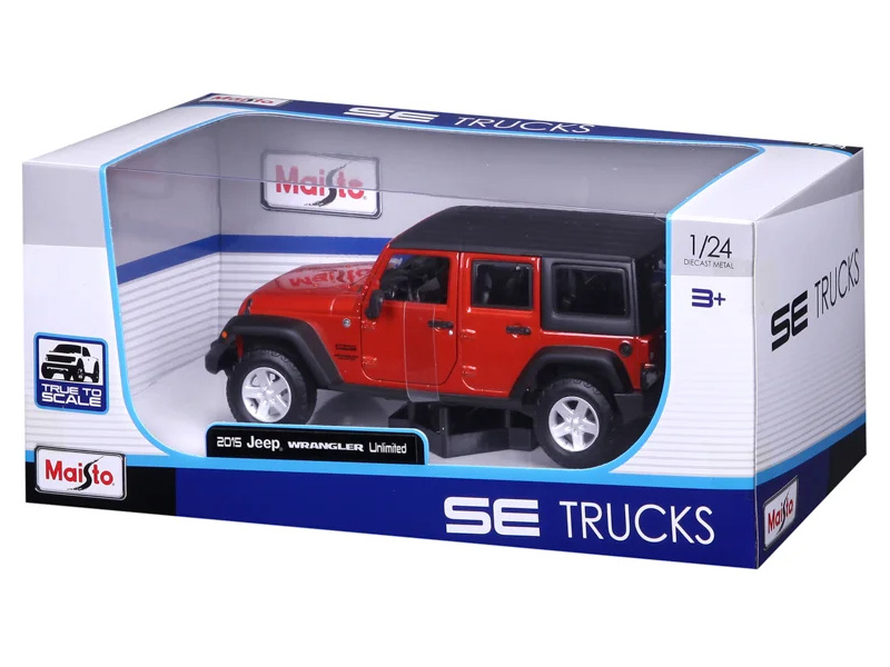 Maisto Jeep Wrangler Unlimited 1:24 2015 oranžová