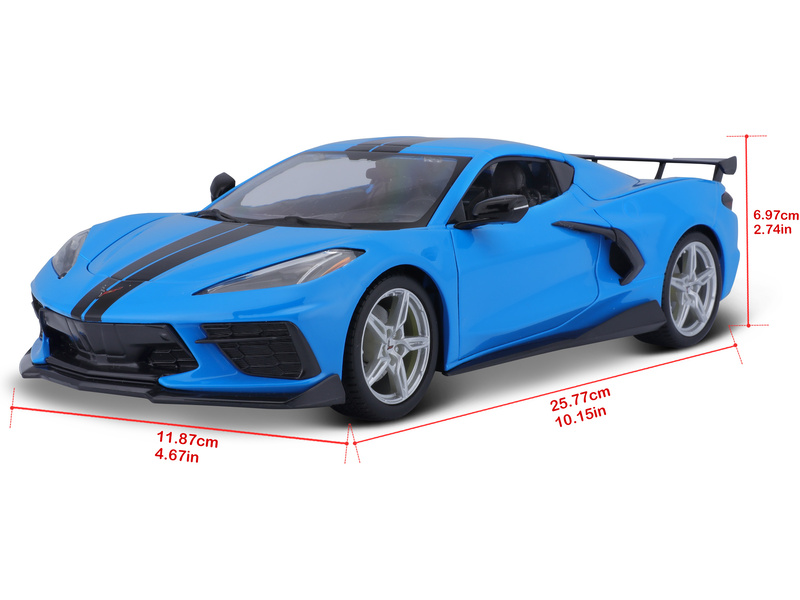Maisto Chevrolet Corvette Stingray Coupe 2020 1:18 modrá