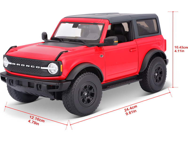 Maisto Ford Bronco Wildtrak 2021 1:18 červená