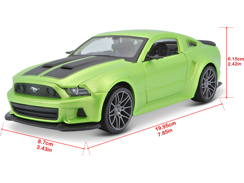 Maisto Ford Mustang Street Racer 2014 1:24 matná zelená
