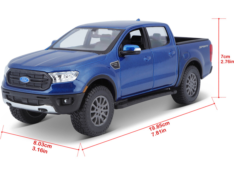 Maisto Ford Ranger 2019 1:27 modrá metalíza