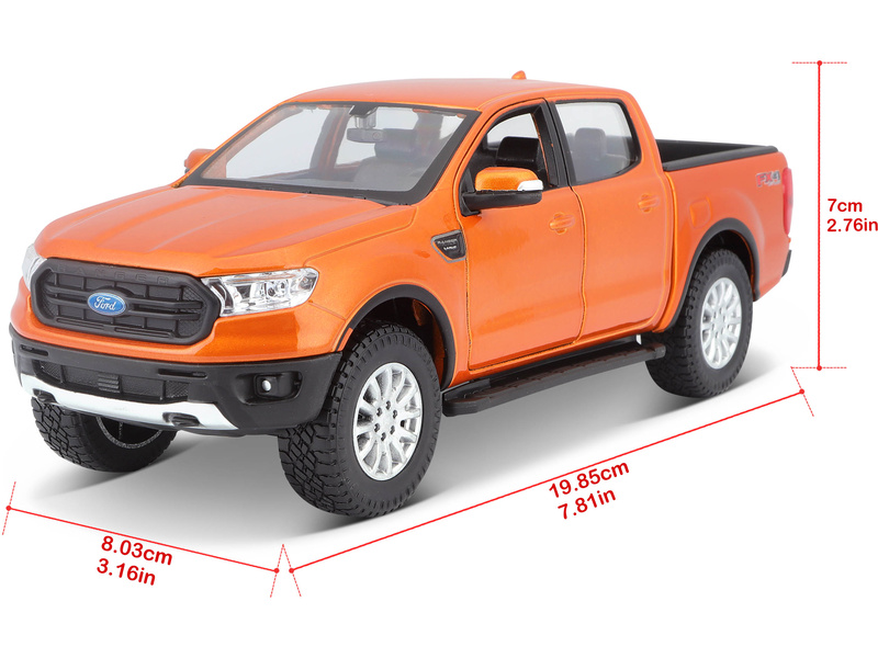 Maisto Ford Ranger 2019 1:27 oranžová metalíza