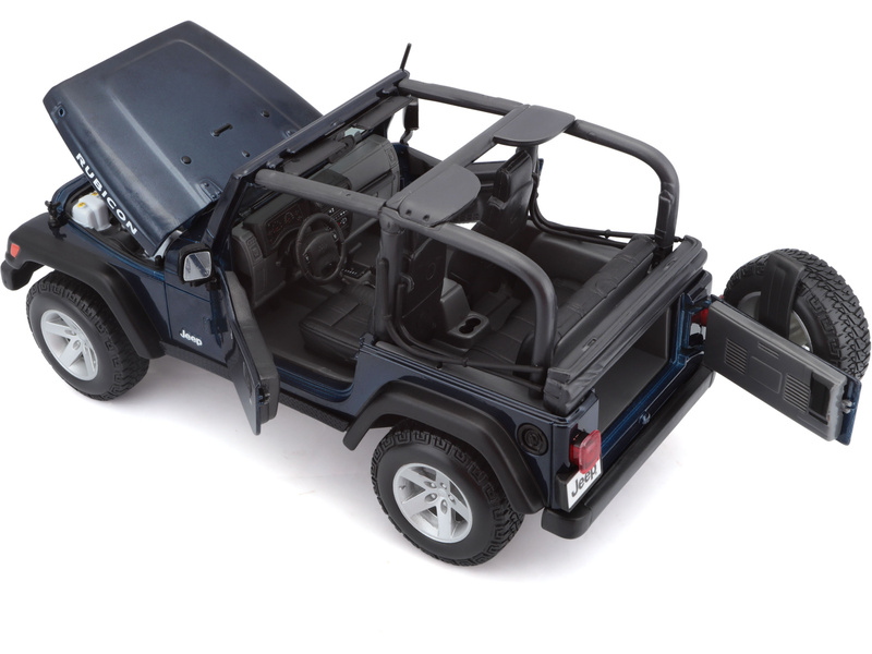 Maisto Jeep Wrangler Rubicon 1:18 modrá metalíza