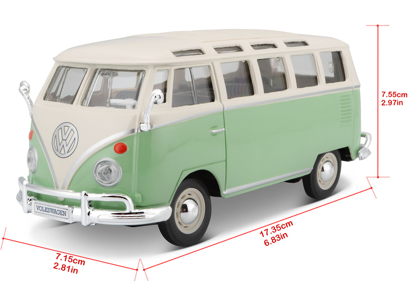 Maisto Volkswagen Van Samba 1:25 zeleno/krémová