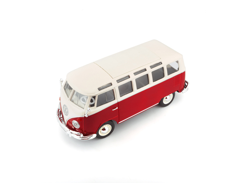 Maisto Volkswagen Van Samba 1:25 bílo/červená