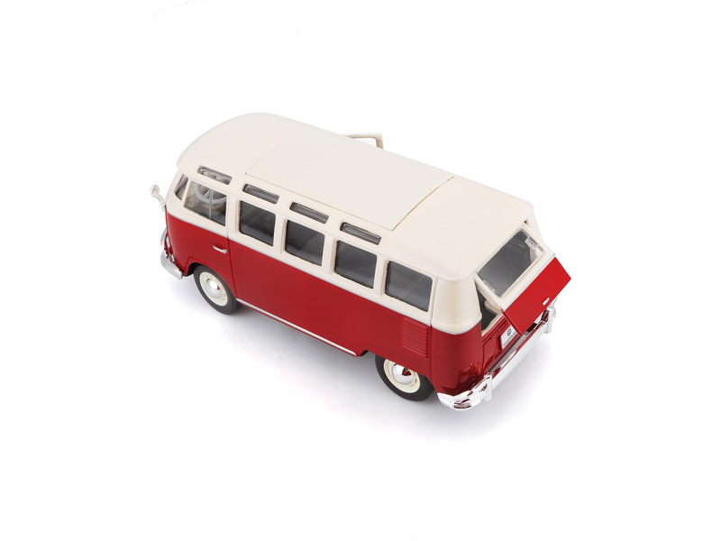 Maisto Volkswagen Van Samba 1:25 bílo/červená