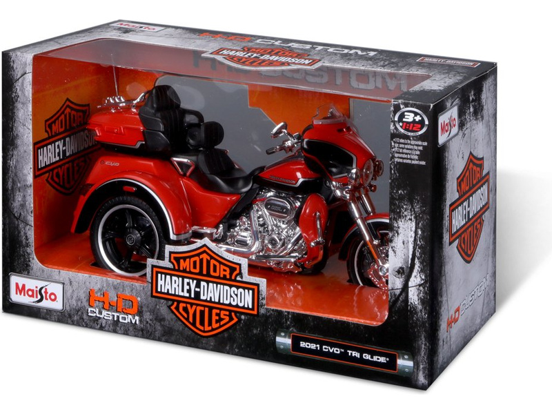 Maisto Harley-Davidson Trikes - CVO Tri Glide 2021 1:12 červená