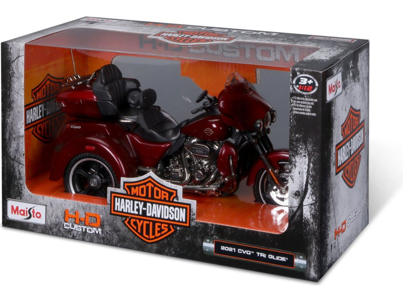 Maisto Harley-Davidson Trikes - CVO Tri Glide 2021 1:12 červená metalíza