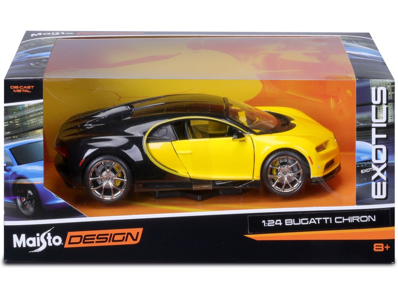 Maisto Bugatti Chiron Exotics 1:24 žluto-černá