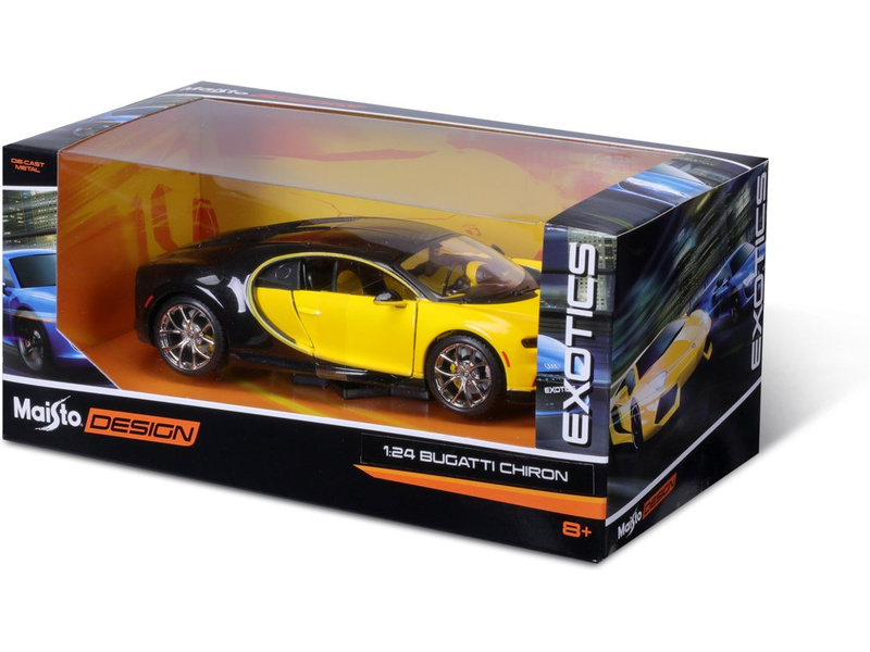 Maisto Bugatti Chiron Exotics 1:24 žluto-černá