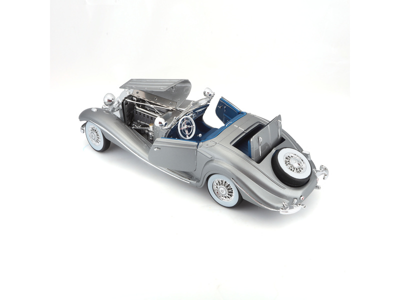 Maisto Mercedes-Benz 500 K Typ Specialroadster 1936 1:18 šedá metalíza