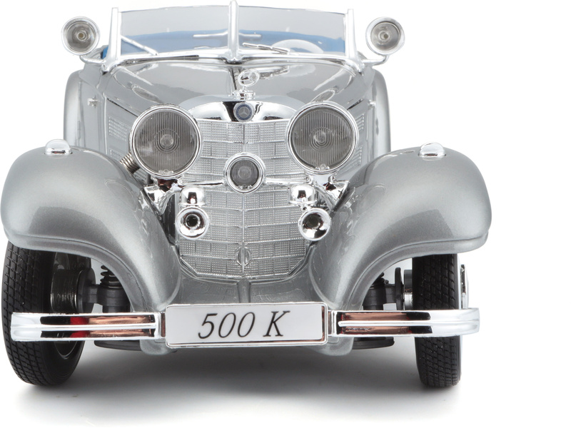 Maisto Mercedes-Benz 500 K Typ Specialroadster 1936 1:18 šedá metalíza