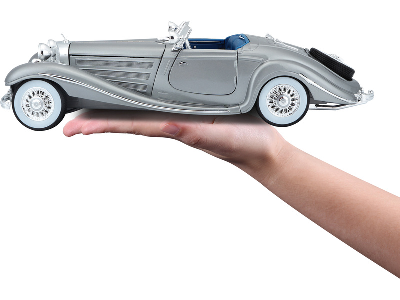 Maisto Mercedes-Benz 500 K Typ Specialroadster 1936 1:18 šedá metalíza