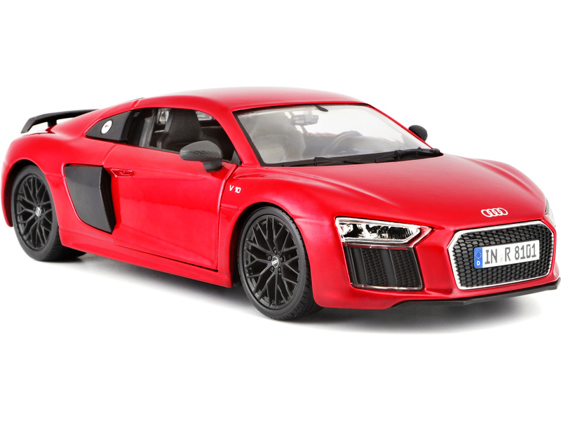 Maisto Kit Audi R8 V10 Plus 1:24 červená metalíza
