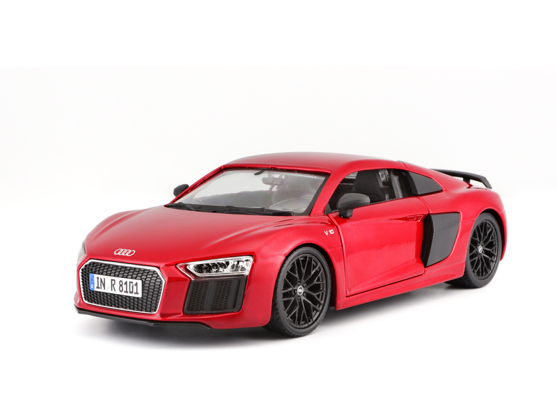 Maisto Kit Audi R8 V10 Plus 1:24 červená metalíza