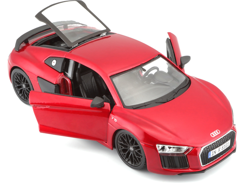 Maisto Kit Audi R8 V10 Plus 1:24 červená metalíza