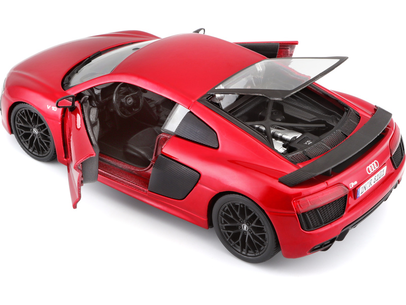 Maisto Kit Audi R8 V10 Plus 1:24 červená metalíza