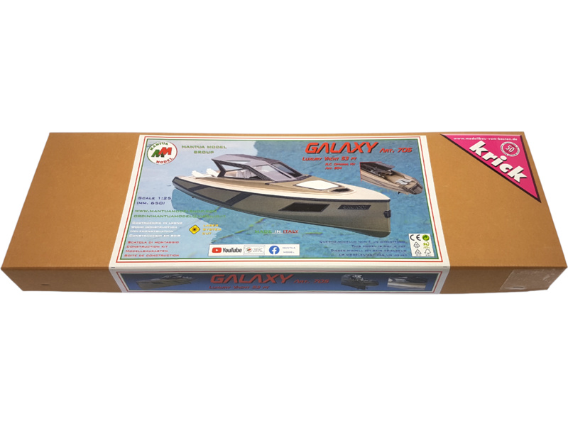 Mantua Model Galaxy 53ft luxusní jachta 1:25 kit