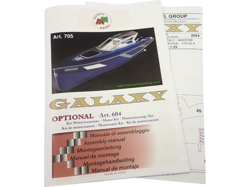 Mantua Model Galaxy 53ft luxusní jachta 1:25 kit