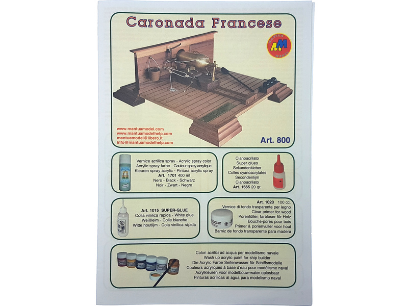 Mantua Model Francouzský kanón 1:17 kit