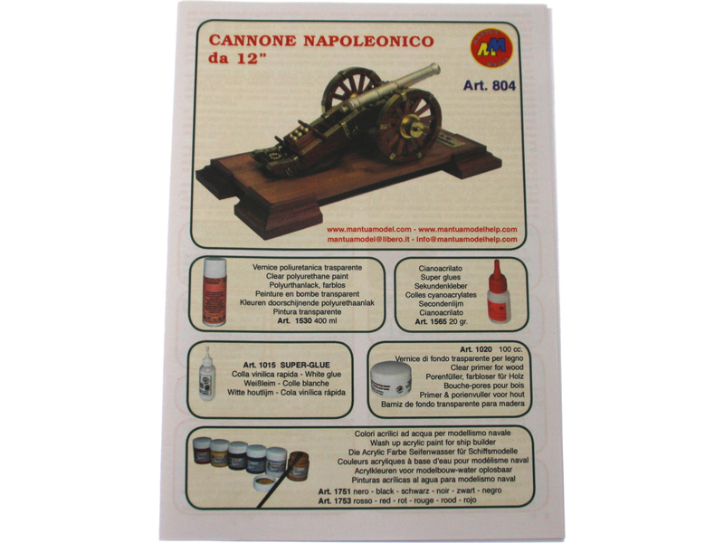 Mantua Model Napoleonský kanón 1:17 kit