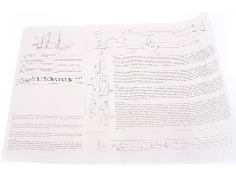 MINI MAMOLI U.S.S. Constitution 1:330 kit