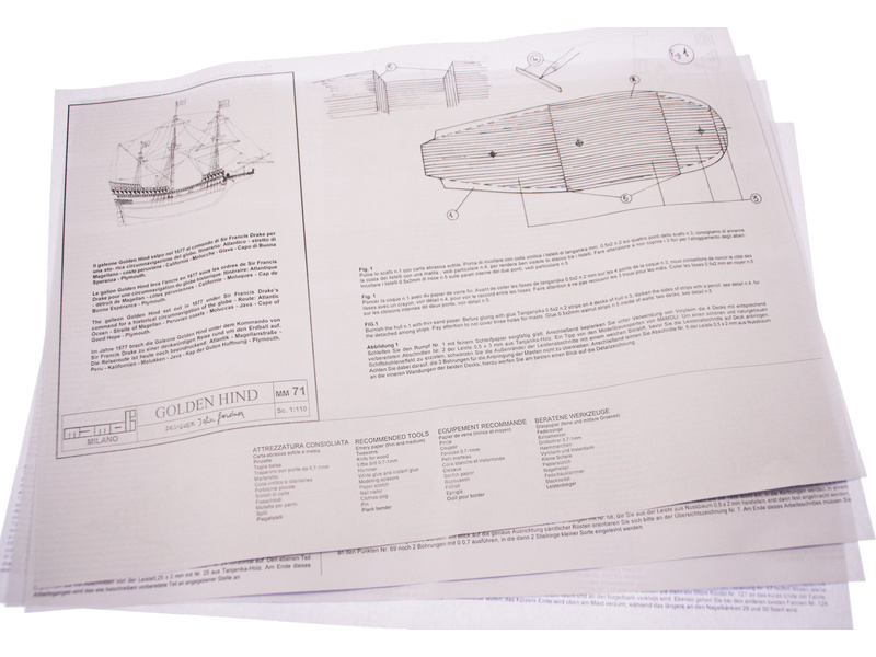 MINI MAMOLI Golden Hind 1:110 kit