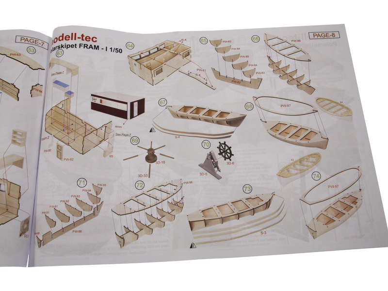 Modell-Tec Fram I. výzkumná polární loď 1:50 kit
