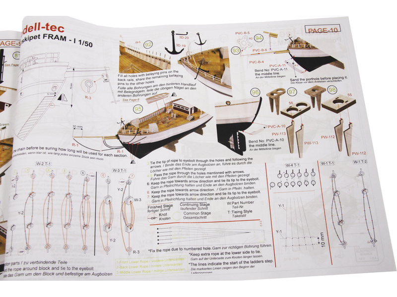 Modell-Tec Fram I. výzkumná polární loď 1:50 kit