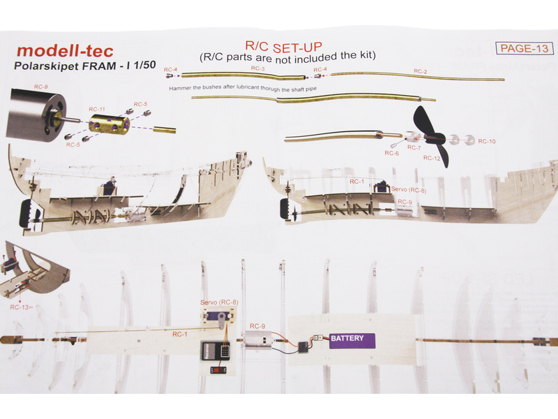Modell-Tec Fram I. výzkumná polární loď 1:50 kit