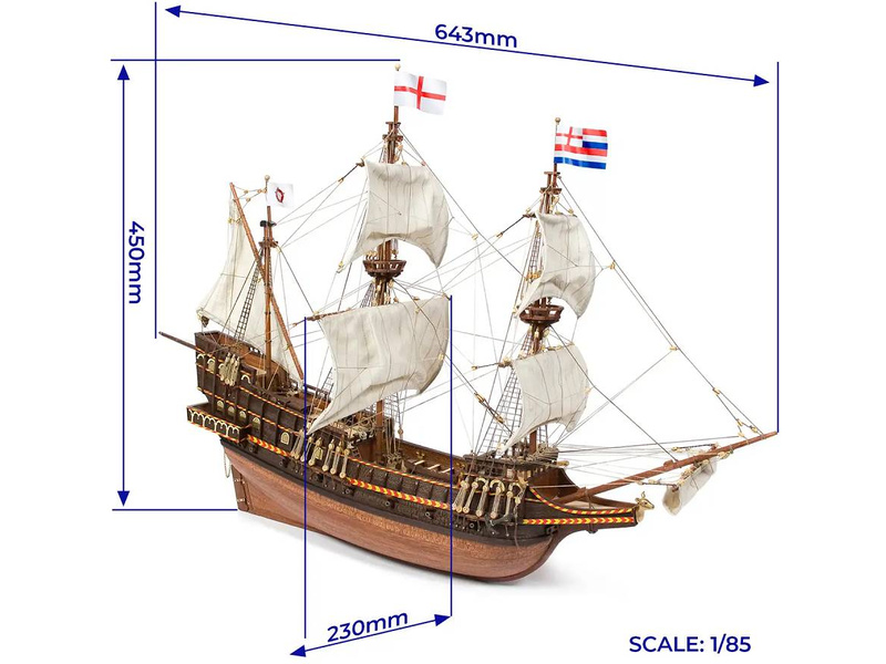 OCCRE HMS Golden Hind 1:85 kit