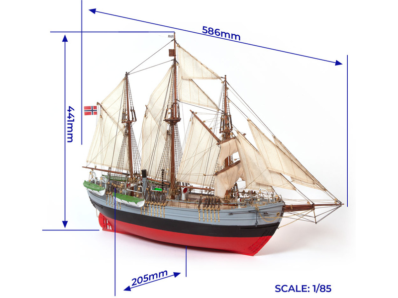 OCCRE Fram výzkumná loď 1:85 kit