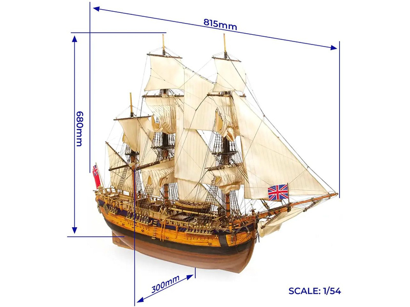 OCCRE HMS Endeavour 1:54 kit