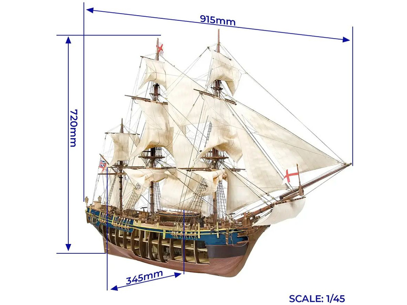 OCCRE HMS Bounty 1:45 kit