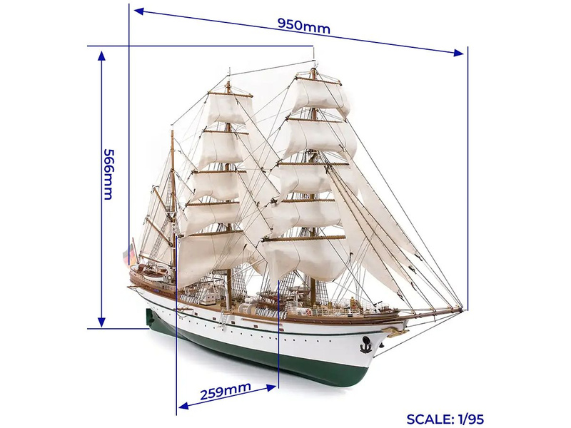 OCCRE Gorch Fock 1:95 kit