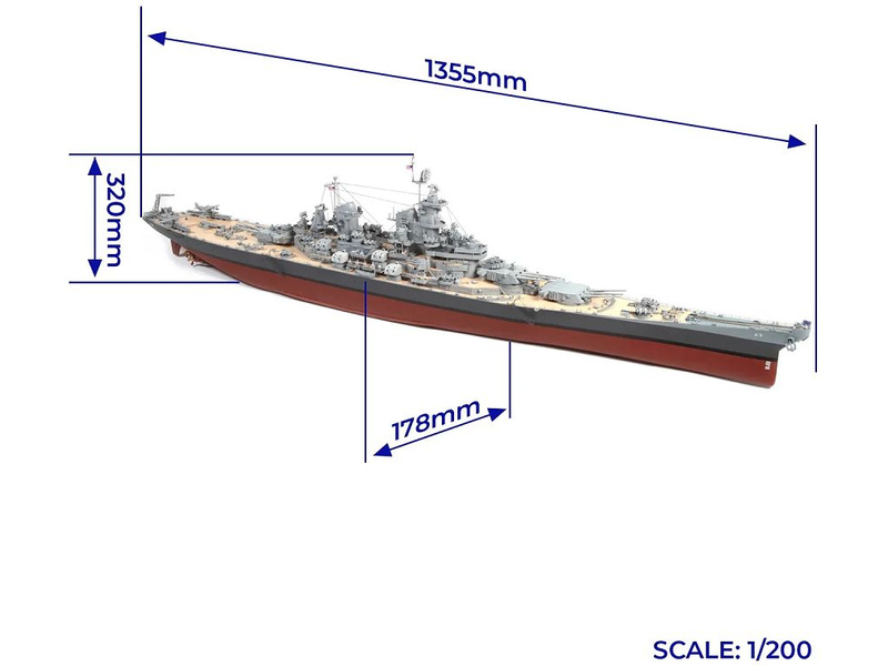 OCCRE USS Missouri 1:200 kit