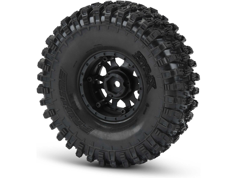 Pro-Line kolo 1.9", pneu Hyrax Predator, disk Impulse H12 černo-stříbrný (2)