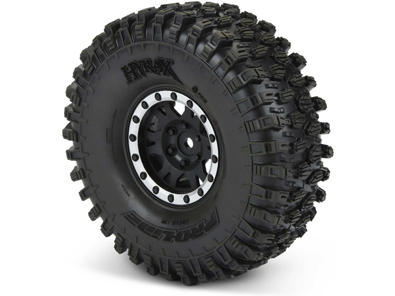 Pro-Line kolo 1.9", pneu Hyrax Predator, disk Impulse H12 černo-stříbrný (2)