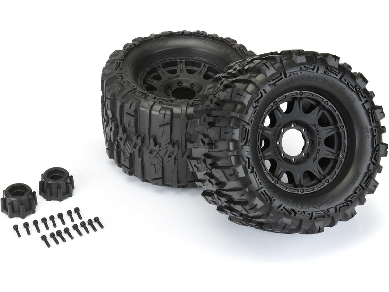 Pro-Line kolo 3.8", pneu Trencher HP Belted, disk Raid H17 černý (2)