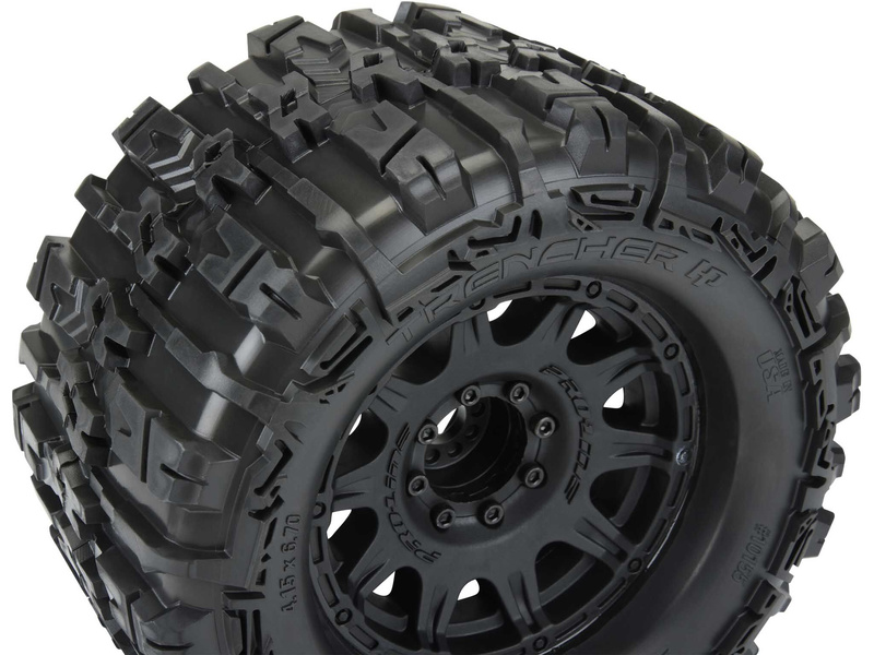 Pro-Line kolo 3.8", pneu Trencher HP Belted, disk Raid H17 černý (2)