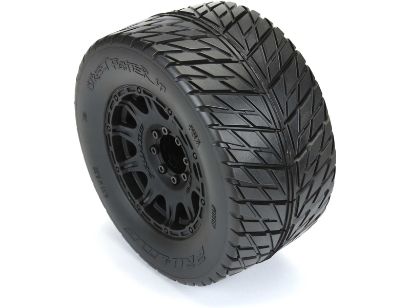 Pro-Line kolo 3.8", pneu Street Fighter HP Belted, disk Raid H17 černý (2)