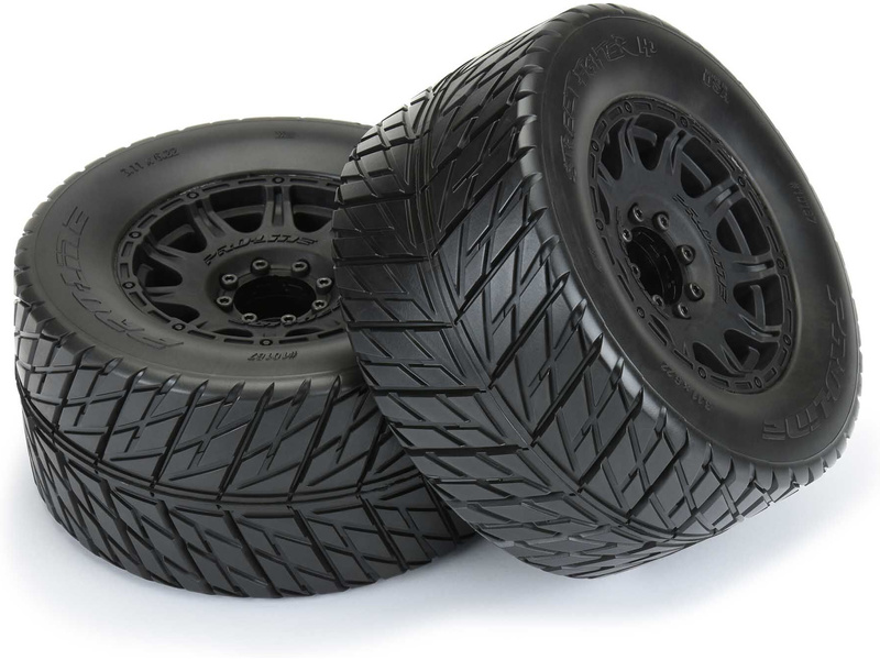 Pro-Line kolo 3.8", pneu Street Fighter HP Belted, disk Raid H17 černý (2)