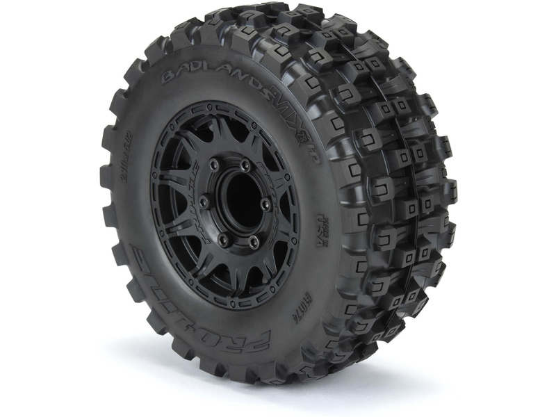 Pro-Line kolo 2.8", pneu Badlands MX28 Belted, disk Raid H12 černý (2)