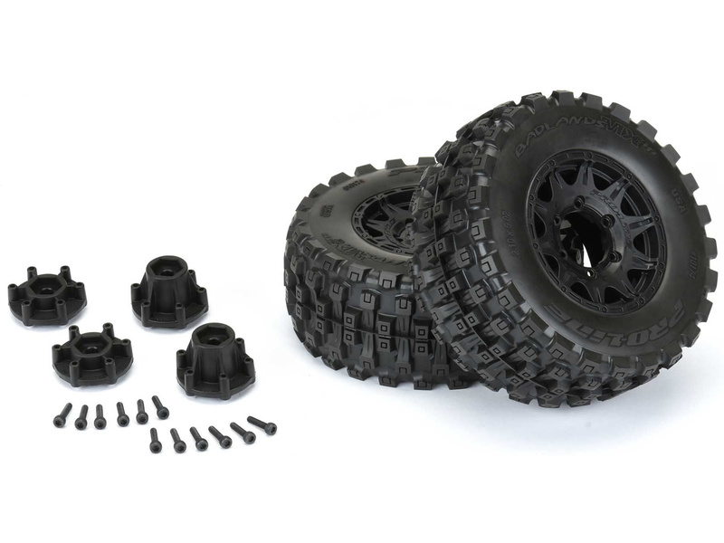 Pro-Line kolo 2.8", pneu Badlands MX28 Belted, disk Raid H12 černý (2)