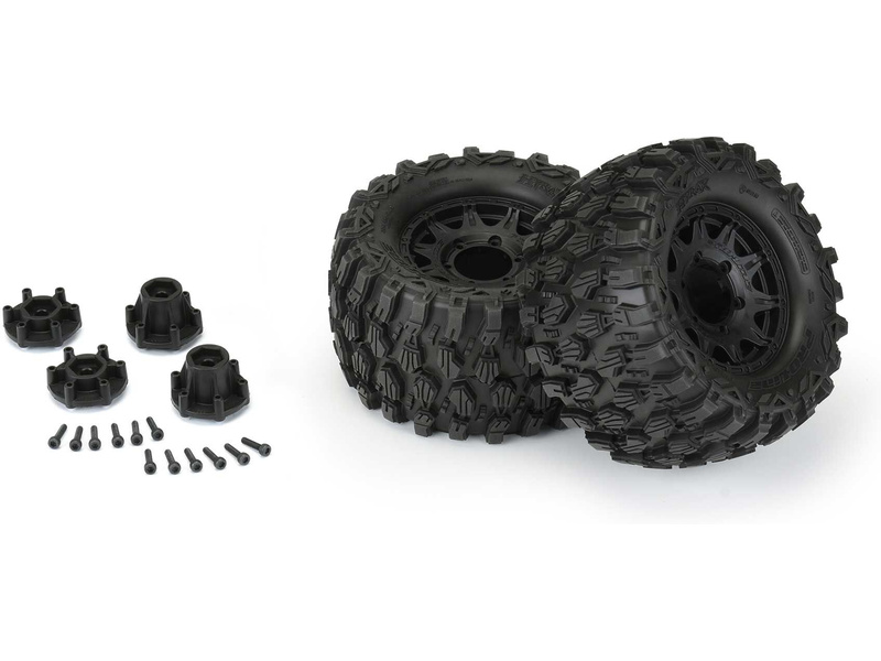 Pro-Line kolo 2.8", pneu Hyrax, disk Raid H12 černý (2)