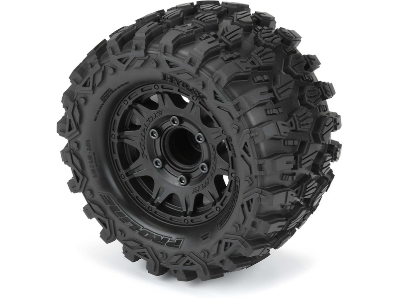 Pro-Line kolo 2.8", pneu Hyrax, disk Raid H12 černý (2)