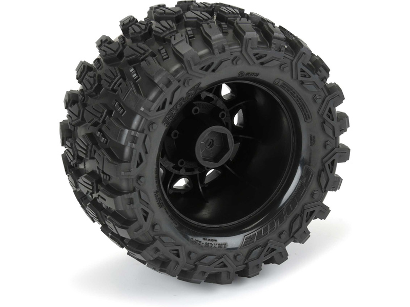 Pro-Line kolo 2.8", pneu Hyrax, disk Raid H12 černý (2)