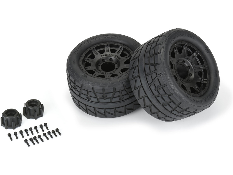 Pro-Line kolo 3.8" 1:8, pneu Menace HP BELTE, disk čený H17 (2)