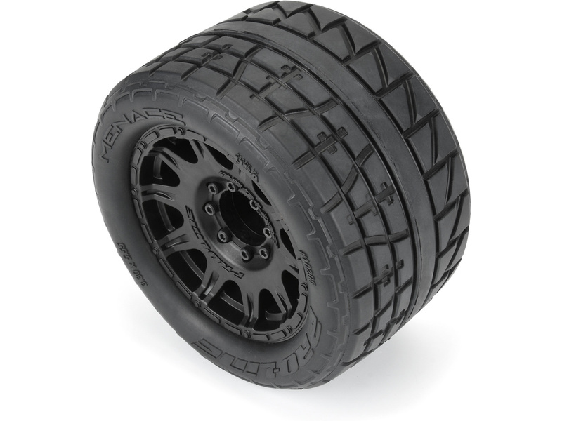 Pro-Line kolo 3.8" 1:8, pneu Menace HP BELTE, disk čený H17 (2)
